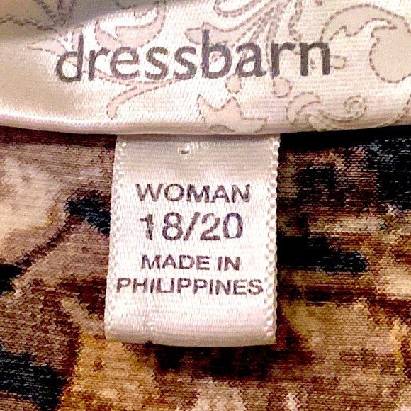 DressBarn Multicolored Fancy Blouse size 18/20 - Picture 3 of 6